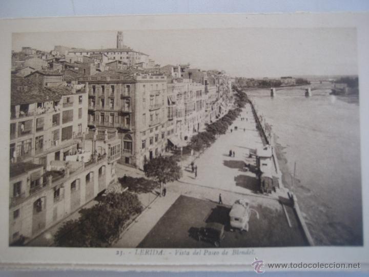 Postales: Lerida. N&ordm; 23. Vista del paseo Blondel. L. Roisin. Postal sin circular