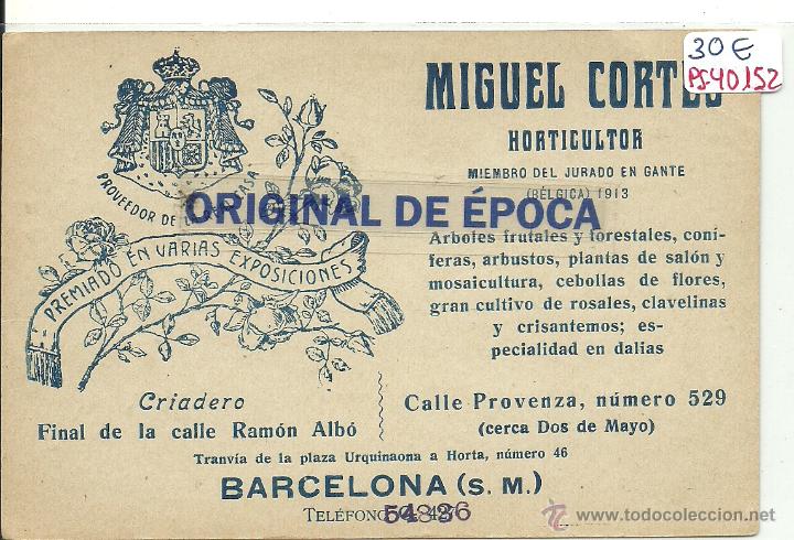 Postkarten: (PS-40152)POSTAL DE BARCELONA-MIGUEL CORTES.HORICULTOR