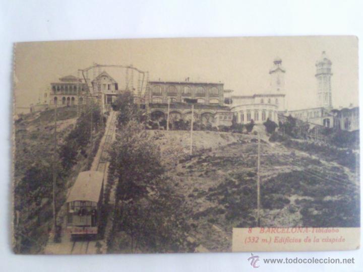 Postales: ANTIGUA POSTAL BARCELONA, TIBIDABO, EDIFICIOS DE LA CUSPIDE, A&Ntilde;O 1921 - Foto 1