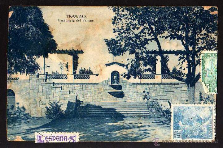 Postales: Ribas. Figueras. Circulada. - Foto 1