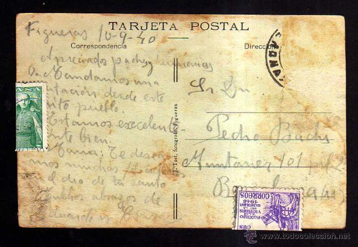 Postales: Ribas. Figueras. Circulada. - Foto 2