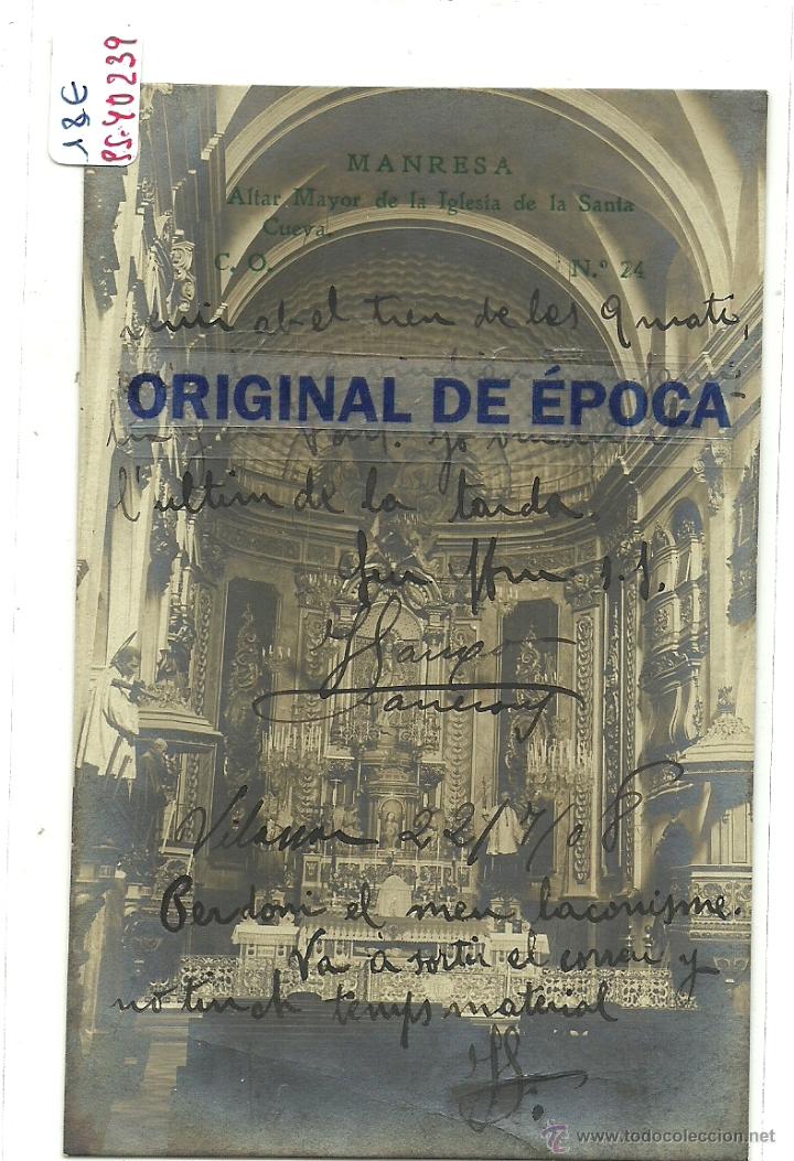 Postkarten: (PS-40239)POSTAL FOTOGRAFICA DE MANRESA-ALTAR MAYOR DE LA IGLESIA DE LA SANTA CUEVA