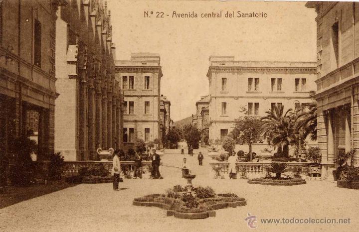 Postales: SAN BAUDILIO DE LLOBREGAT (BARCELONA).- SANATORIO FRENOP&Aacute;TICO DE NTRA SRA DE MONTSERRAT-AVENIDA CENT