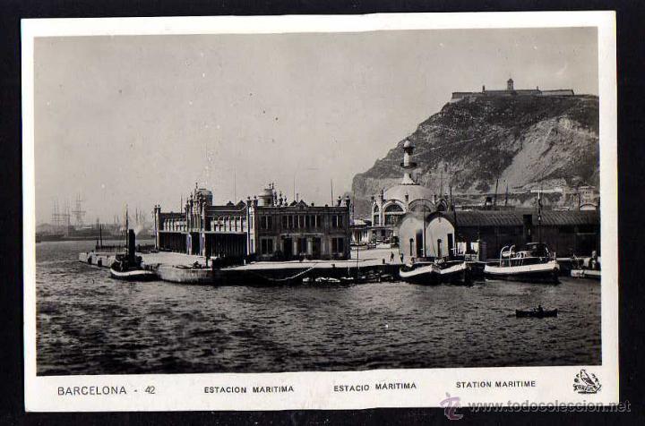 Postales: Barcelona. Estaci&oacute;n Maritima. - Foto 1