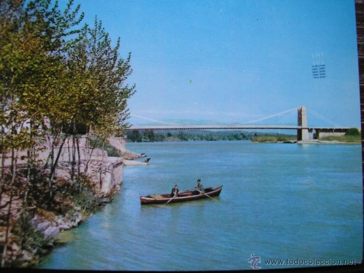Postales: POSTAL AMPOSTA PUENTE Y RIO EBRO