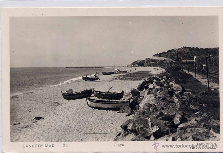 Postales: CANET DE MAR (BARCELONA).- PLAYA - Foto 1