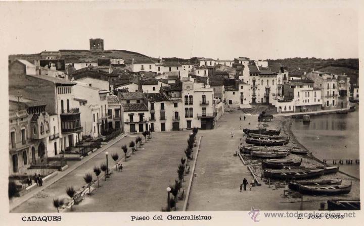 Postales: CADAQU&Eacute;S (GERONA).- PASEO DEL GENERALISIMO - Foto 1