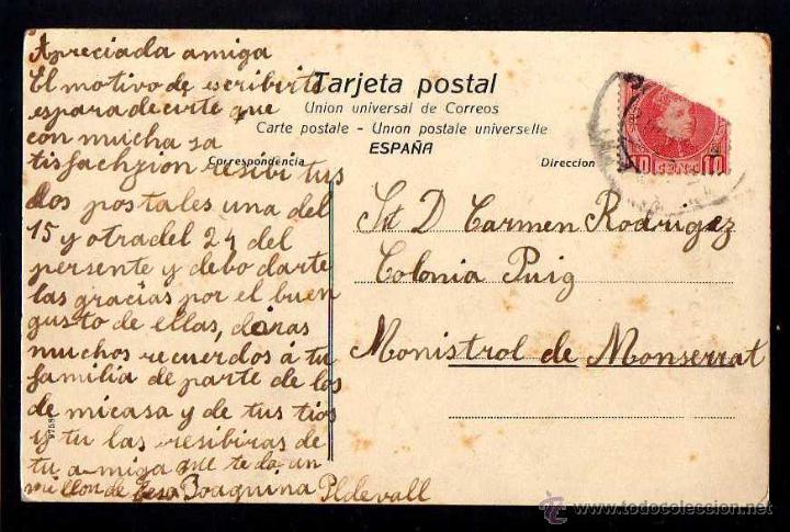 Postales: Sabadell. C.O. 5 Can Feu. Circulada el 1908 - Foto 2