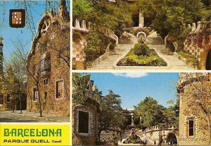 Postales: POSTAL PARQUE G&Uuml;ELL,  BARCELONA, SIN CIRCULAR - Foto 1