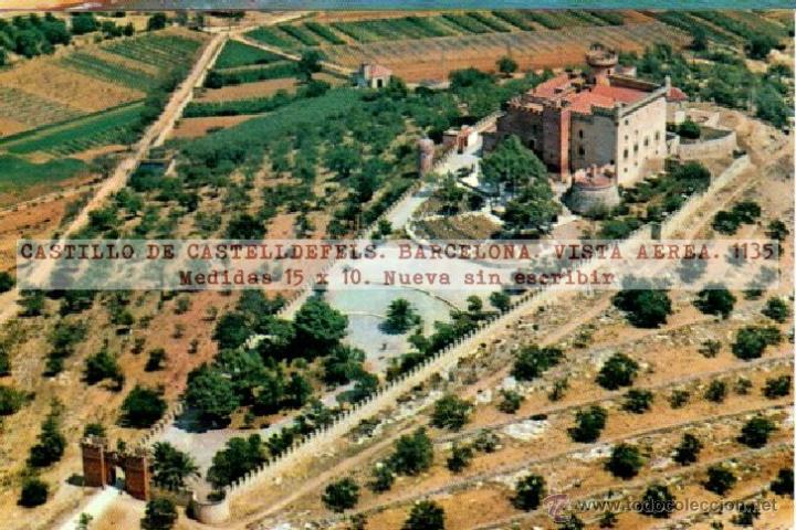 Postales: 1135 B32B CASTILLO CASTELLDEFELS EKL TARJETA POSTAL NUEVA A&Ntilde;OS 70 SIN ESCRIBIR V3