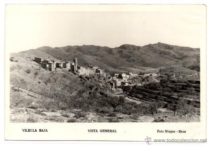 Postales: VILELLA BAJA / VISTA GENERAL / FOTO NIEPCE / SIN FRANQUEAR PERO ESCRITA AL DORSO