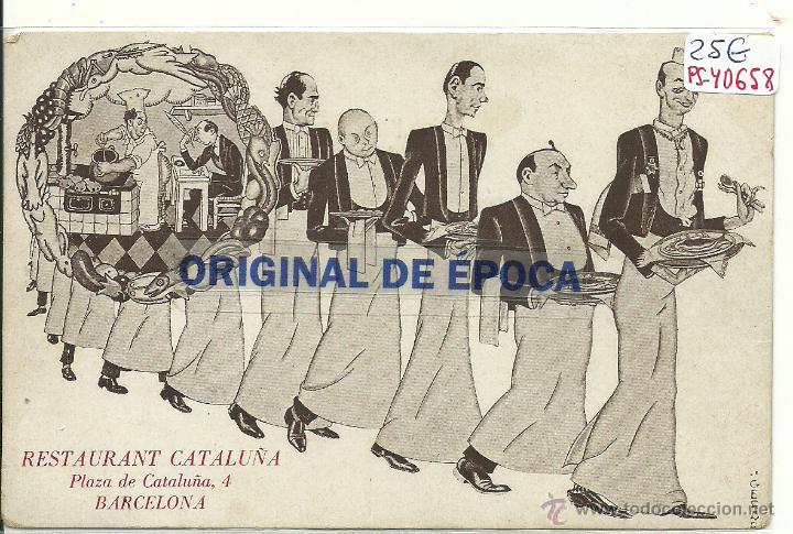 Postkarten: (PS-40658)POSTAL DE BARCELONA-RESTAURANT CATALU&Ntilde;A