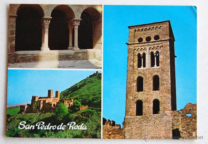 Postales: POSTAL DEL MONASTERIO DE RODA EN GERONA, COSTA BRAVA. - Foto 1
