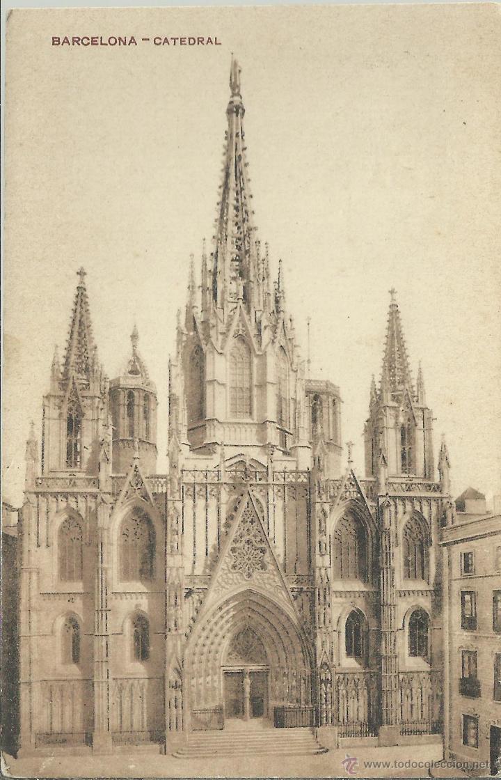 Postales: BARCELONA CATEDRAL ESCRITA - Foto 1