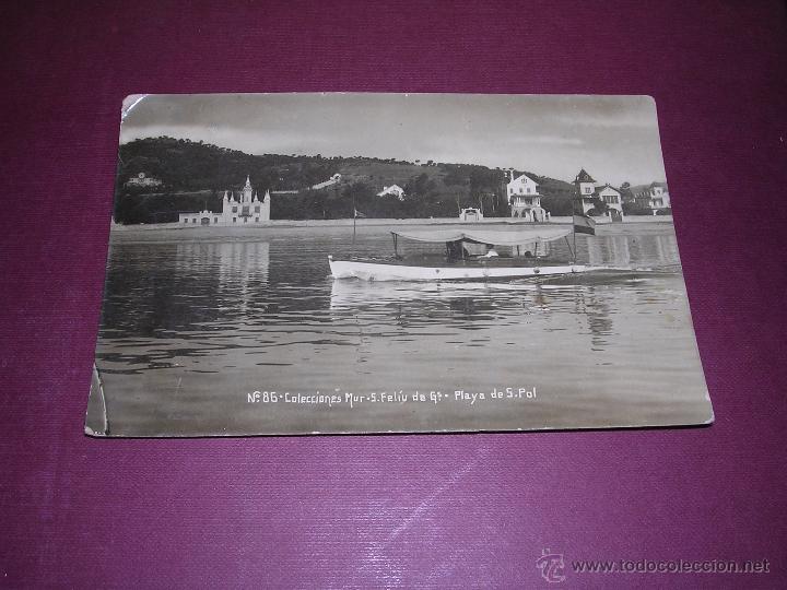 Postkarten: SANT FELIU DE GUIXOLS -N&ordm; 86 COLECCIONES MUR . PLAYA DE S. POL POSTAL FOTOGRAFICA 14X9 CM.