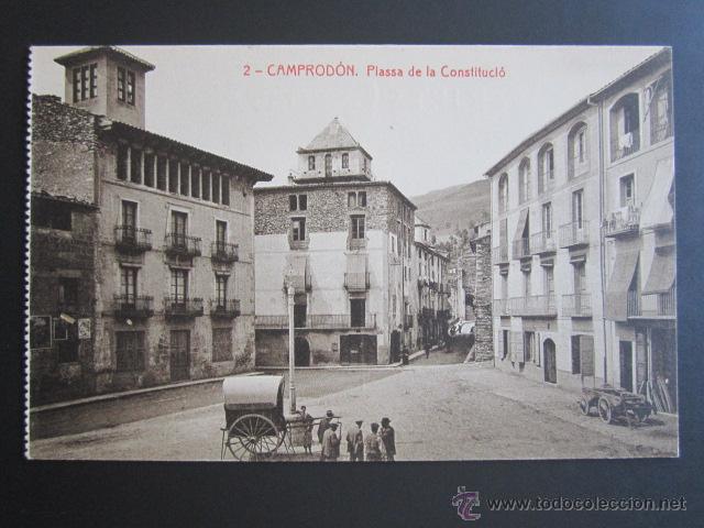Postales: POSTAL GERONA. CAMPROD&Oacute;N. PLASSA DE LA CONSTITUCI&Oacute;. - Foto 1
