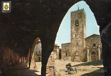 Postkarten: SANTA PAU - PORTICS ESGLESIA CAMPANAR ROMANIC STA MARIA -N&ordm; 2436-ED. ESCUDO ORO - A&Ntilde;O 1967 - NUEVA -