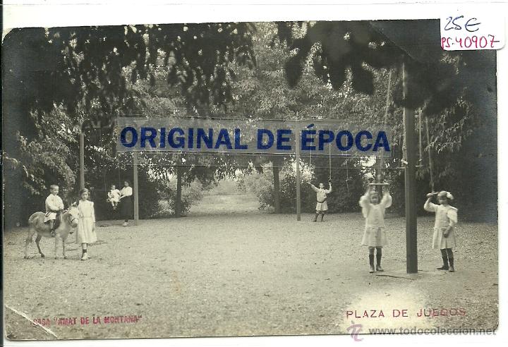Postcards: (PS-40907)POSTAL FOTOGRAFICA DESCONOCIDA-CASA AMAT DE LA MONTA&Ntilde;A.PLAZA DE JUEGOS