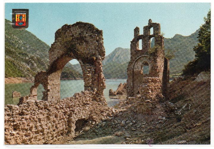 Postales: PONT DE SUERT .- RUINAS ROMANICAS DEL MONASTERIO LAVAIX .- POSTALES ESCUDO DE ORO N&ordm; 2281