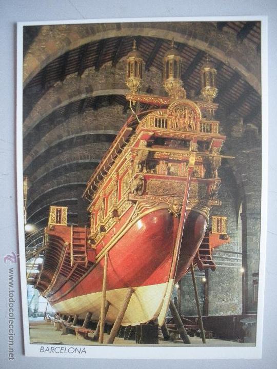 Postales: MAGNIFICA POSTAL DE - BARCELONA -MUSEO MARITIMO - - Foto 1