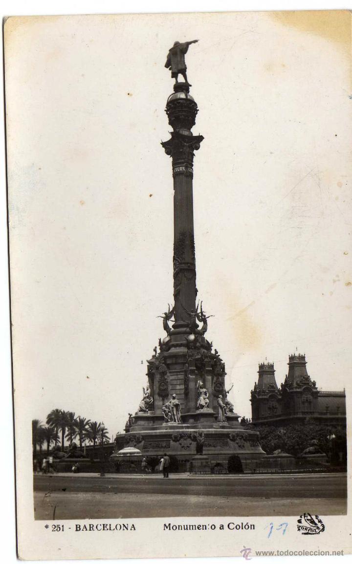 Postales: POSTAL BARCELONA - MONUMENTO A COLON - Foto 1