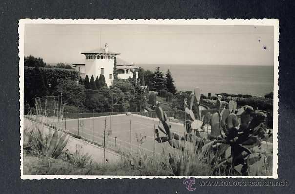Postales: Postal de CALDES D' ESTRAC (Caldetes): Vista parcial, pista de tenis