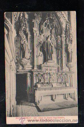Postkarten: TARJETA POSTAL DE MONTSERRAT - ALTAR DE SANTA ESCOLASTICA. L.ROCA