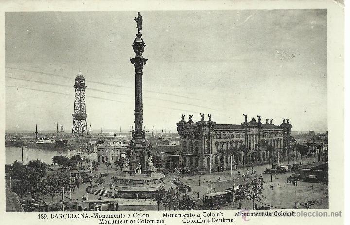 Postales: BARCELONA COLON ESCRITA - Foto 1
