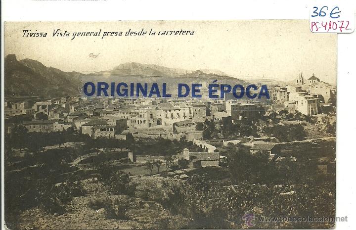 Postkarten: (PS-41072)POSTAL FOTOGRAFICA DE TIVISSA-VISTA GENERAL PRESA DESDE LA CARRETERA