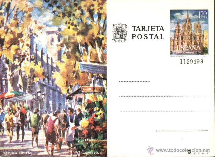 Postales: BARCELONA - RAMBLA DE LAS FLORES - Foto 1