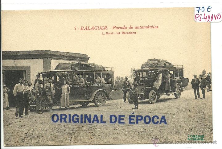 Postcards: (PS-41140)POSTAL DE BALAGUER-PARADA DE AUTOMOVILES