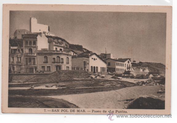 Postales: SAN POL DE MAR N&ordm; 7 .- PASEO DE LA PUNTA .- FOTO L. ROISIN