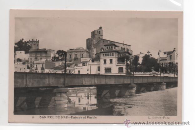 Postales: SAN POL DE MAR N&ordm; 3 .- ENTRADA AL PUEBLO .- FOTO L. ROISIN .- SIN CIRCULAR