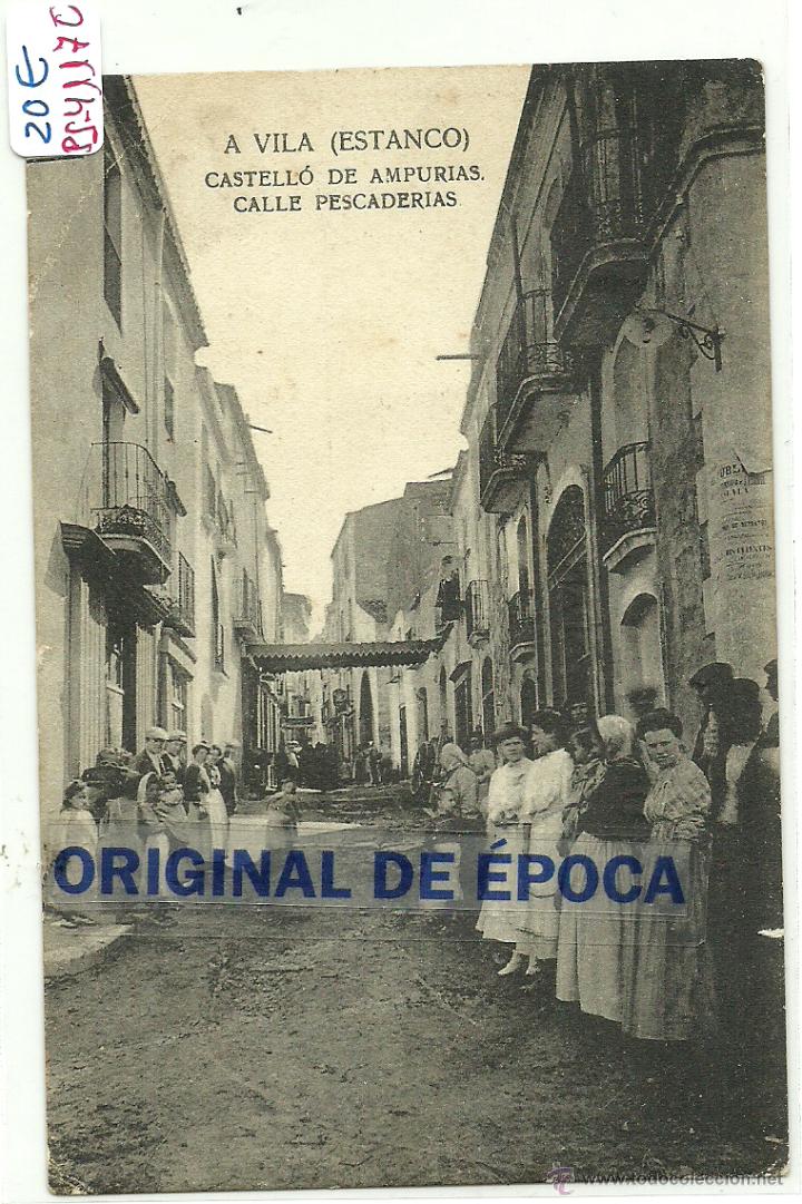 Postkarten: (PS-41170)POSTAL DE CASTELLO DE AMPURIAS-CALLE PESCADERIAS
