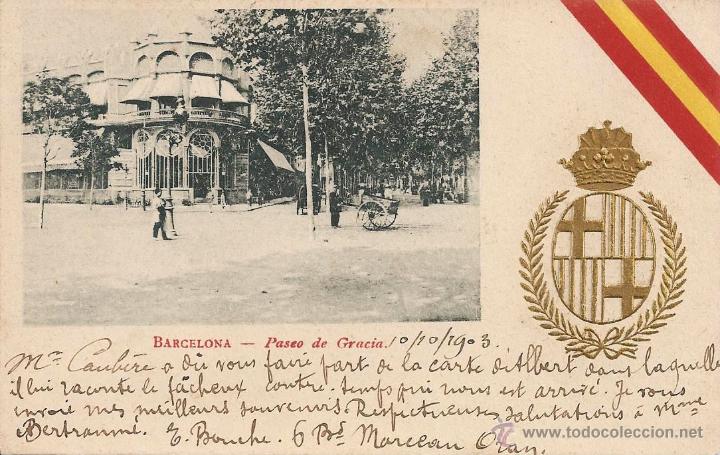 Postales: Barcelona - Paseo de Gracia. - Foto 1