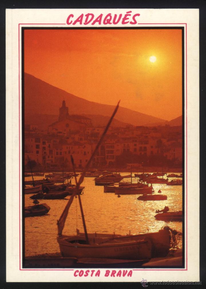 Postales: A-0507- GERONA. CADAQUES. PUESTA DE SOL. - Foto 1