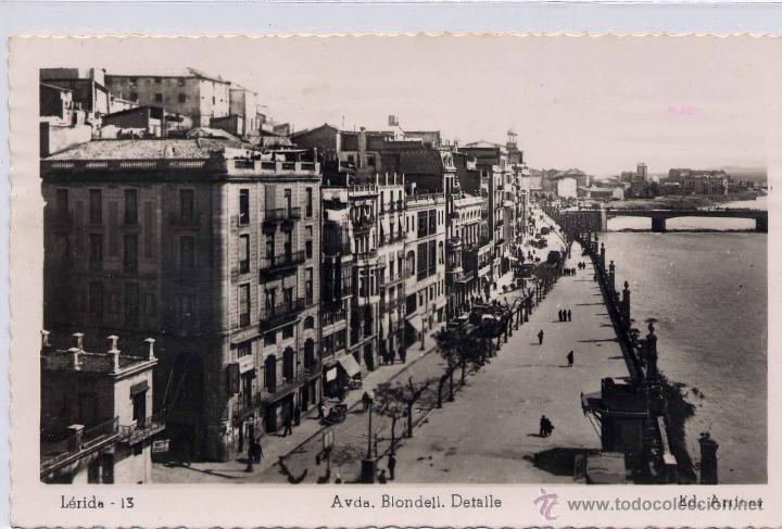 Postales: L&Eacute;RIDA.- AVDA. BLONDELL. DETALLE