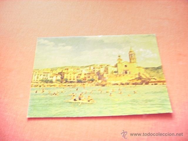 Postales: SITGES  ( BARCELONA )  PLAYA Y LA PUNTA - Foto 1