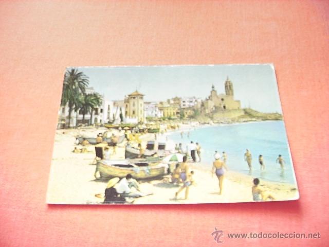 Postales: SITGES   ( BARCELONA )  PLAYA DE ORO - Foto 1