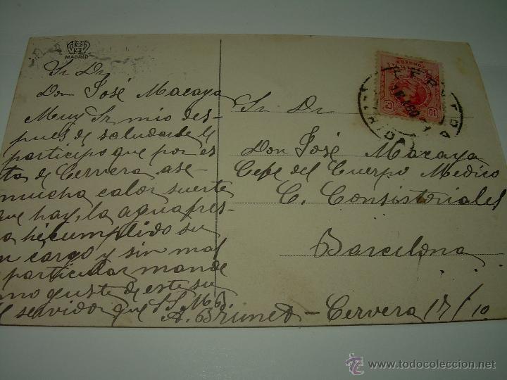 Postales: ANTIGUA POSTAL.......CERVERA. - Foto 2