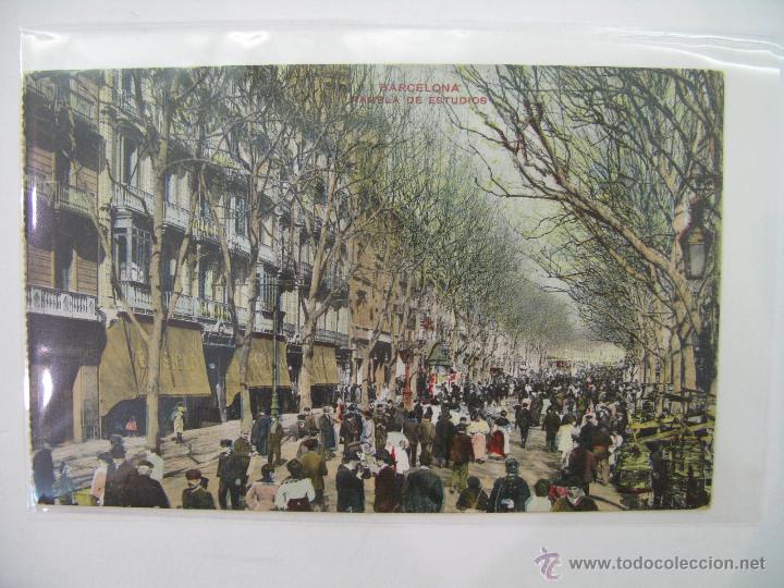 Postales: postal de barcelona rambla de estudios - Foto 1