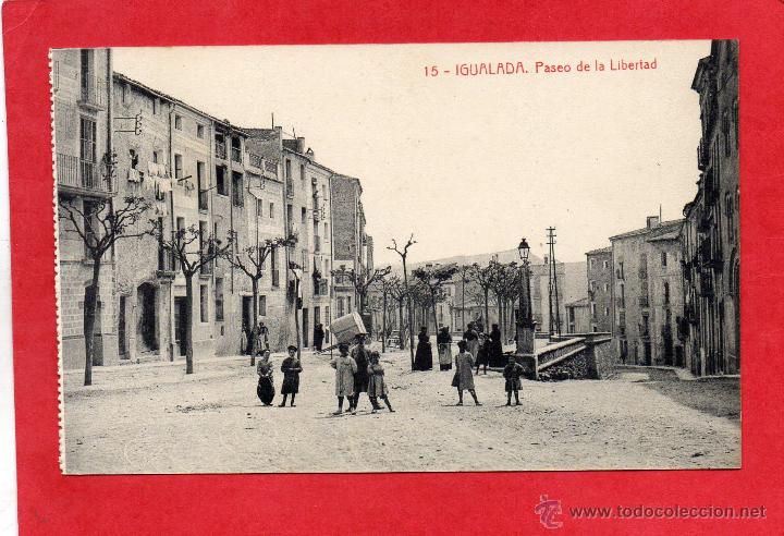 Postales: igualada. 15 paseo de la libertad. thomas - Foto 1
