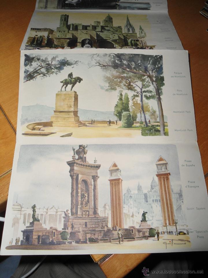 Postales: RARO ACORDEON DE POSTALES DE BARCELONA - Foto 3