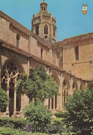 Cartoline: MONASTERIO DE SANTES CREUS - CLAUSTRO - N&ordm; 3 - ED. RAYMOND - A&Ntilde;O 1962 - NUEVA -