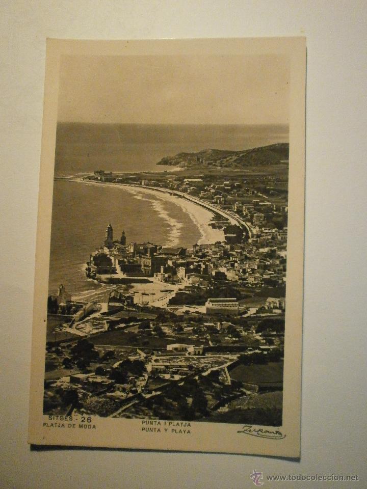 Postales: POSTAL SITGES PLATJA DE MODA PUNTA Y PLAYA A, ZERKOWITZ SINCIRCULAR - Foto 1