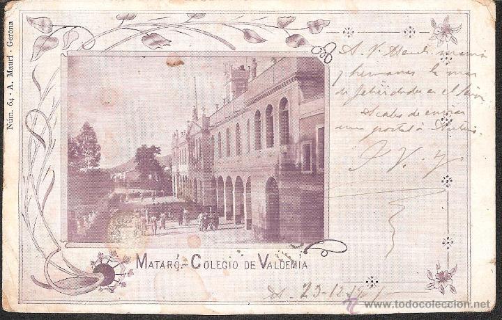 Postales: POSTAL MATAR&Oacute;.- COLEGIO DE VALDEMIA- EDITA A.MAURI NUM. 64  ------POSTAL DIF&Iacute;CIL------
