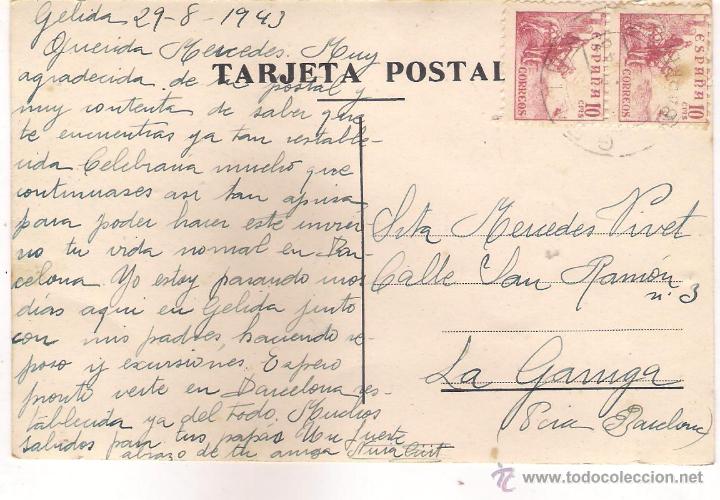 Postales: POSTAL DE GELIDA  CASTILLO . - Foto 2