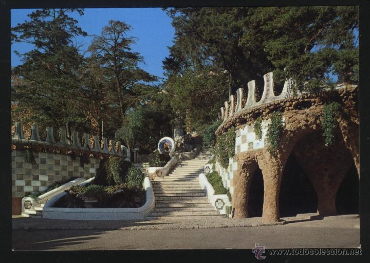 Postales: A-0840- BARCELONA. PARQUE G&Uuml;ELL. GAUDI - Foto 1