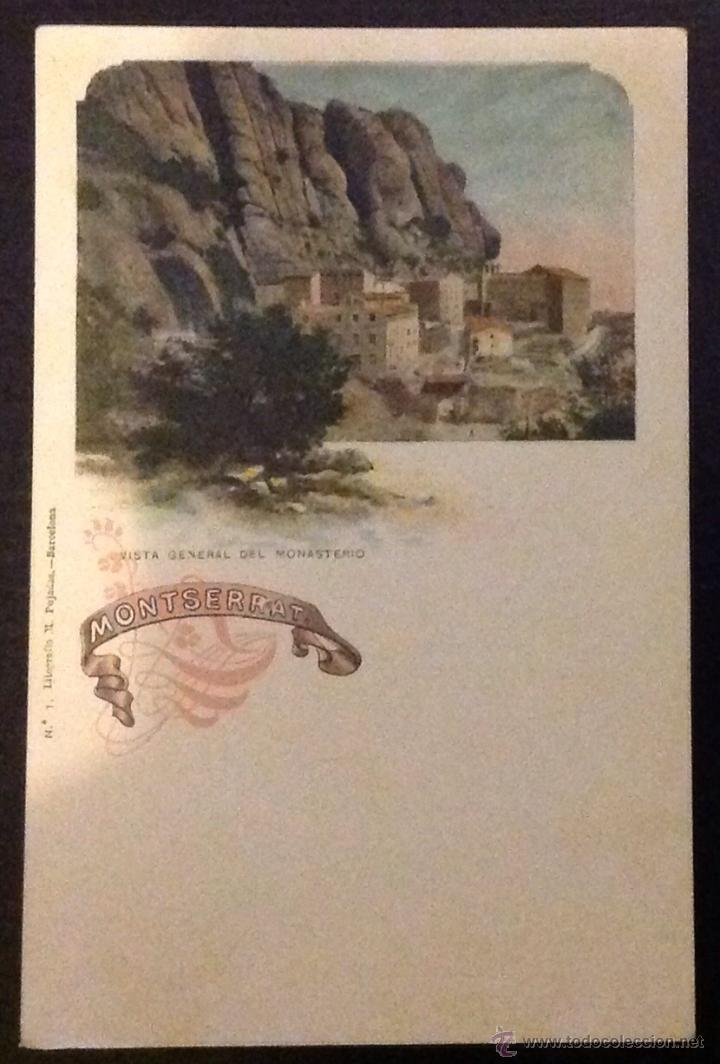 Postcards: MONTSERRAT. VISTA GENERAL DEL MONASTERIO. (LIT. M. PUJADAS, N&ordm; 1)