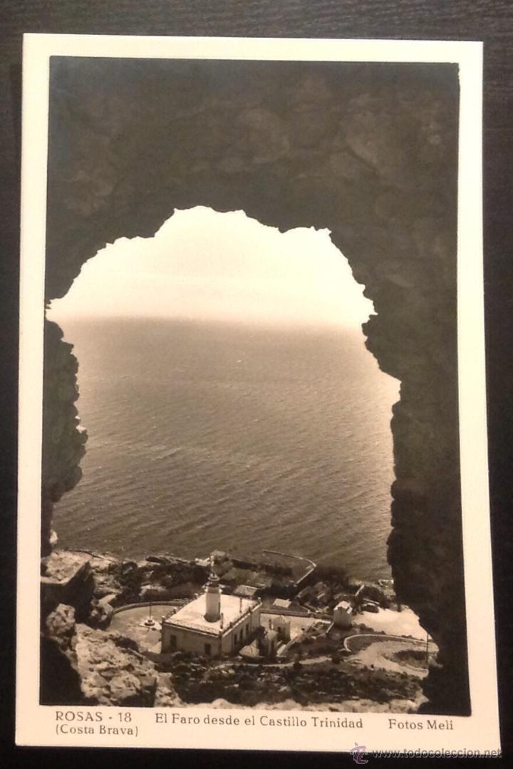 Postcards: ROSAS. EL FARO DESDE EL CASTILLO TRINIDAD. (Fotos Meli)